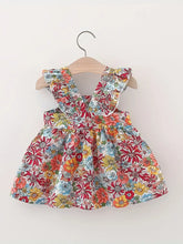 2Pcs/Set Vintage Baby Girl Dresses Summer Cotton Thin Costume